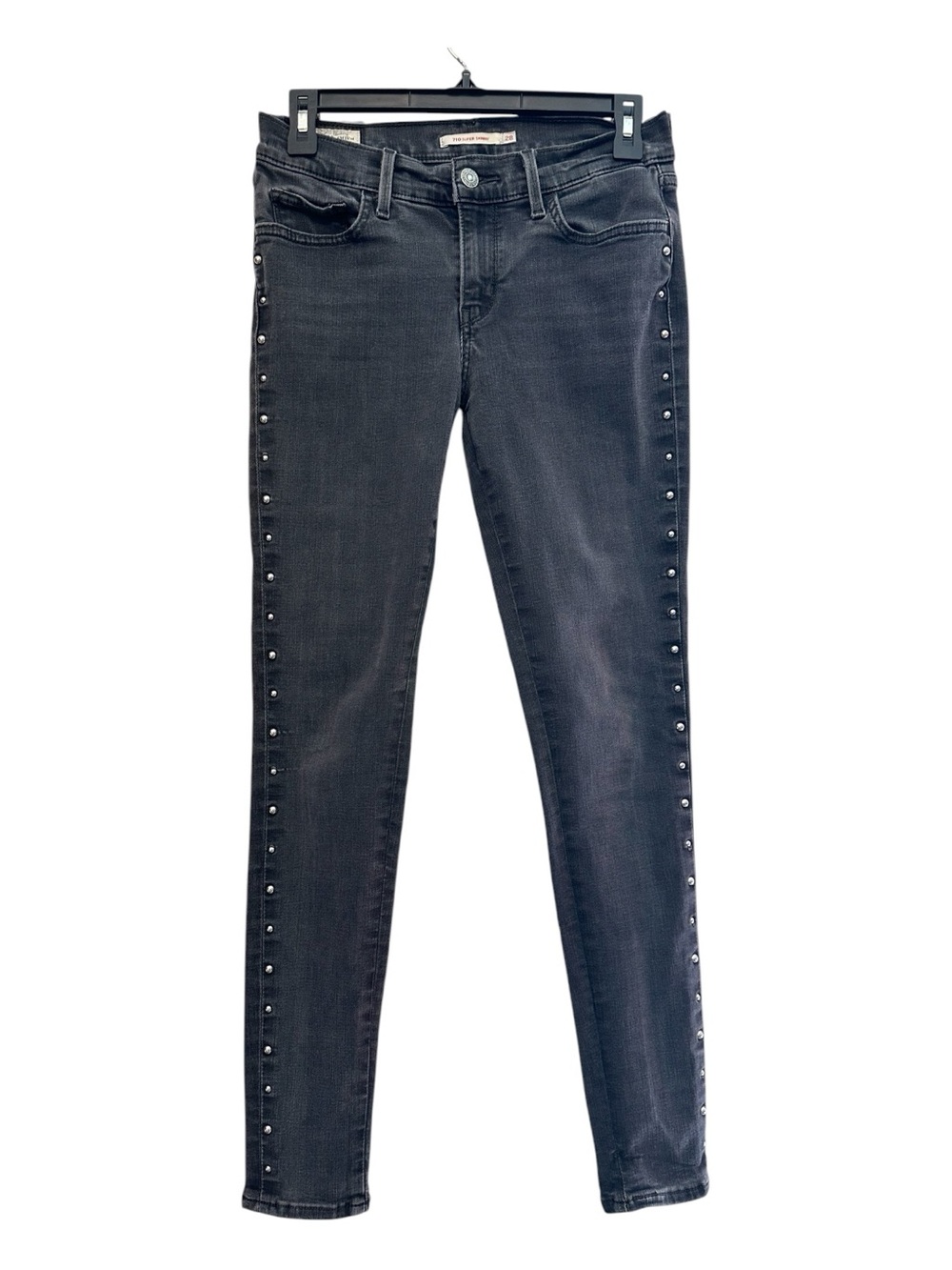 Levi's 2018 Release Grey Wash Super Skinny Jeans with Side Studs Size 28